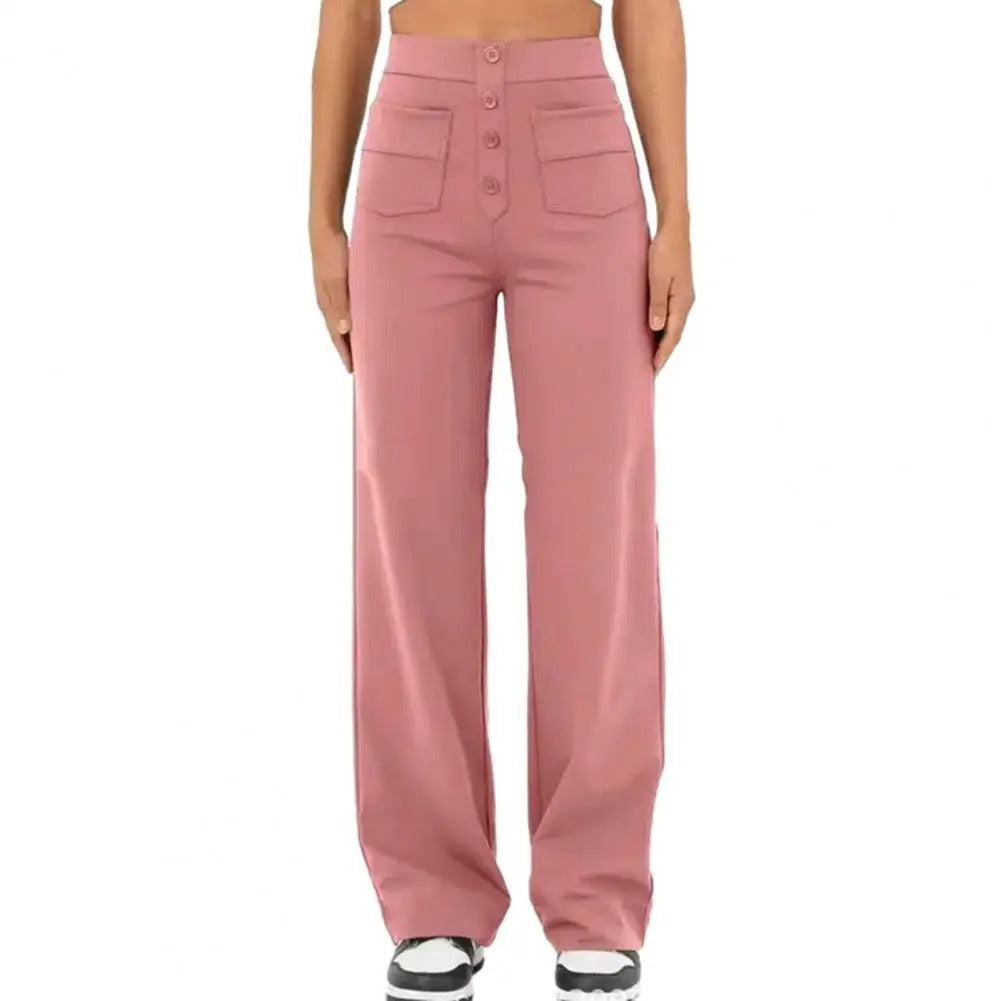 Pantalon femme élégant taille haute