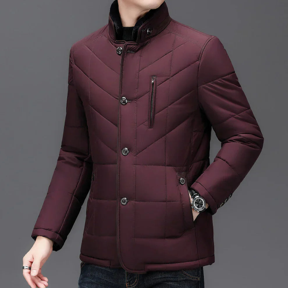 Parka homme chaud bordé de fourrure