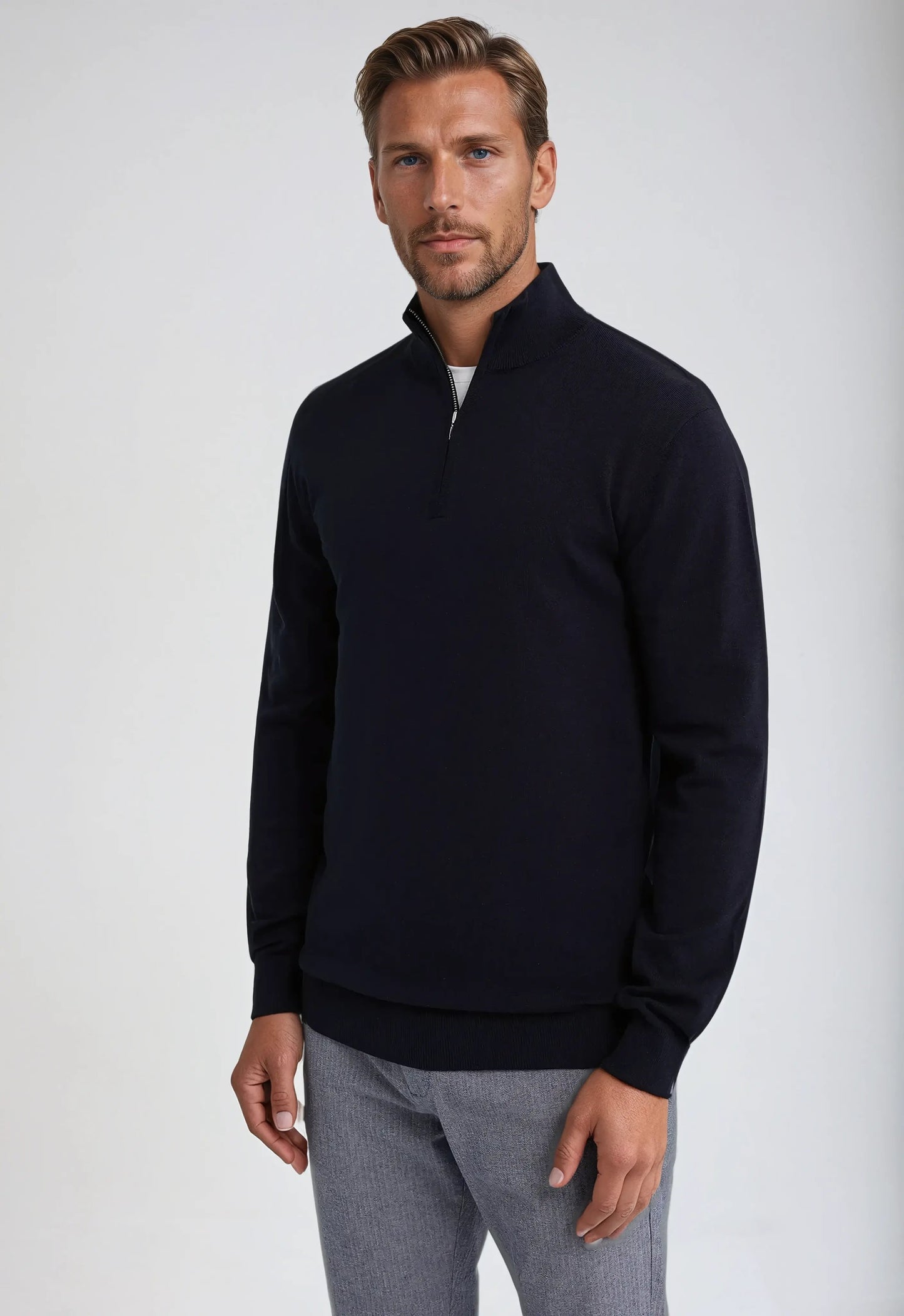 Pull pour homme Décontracté Col zippé