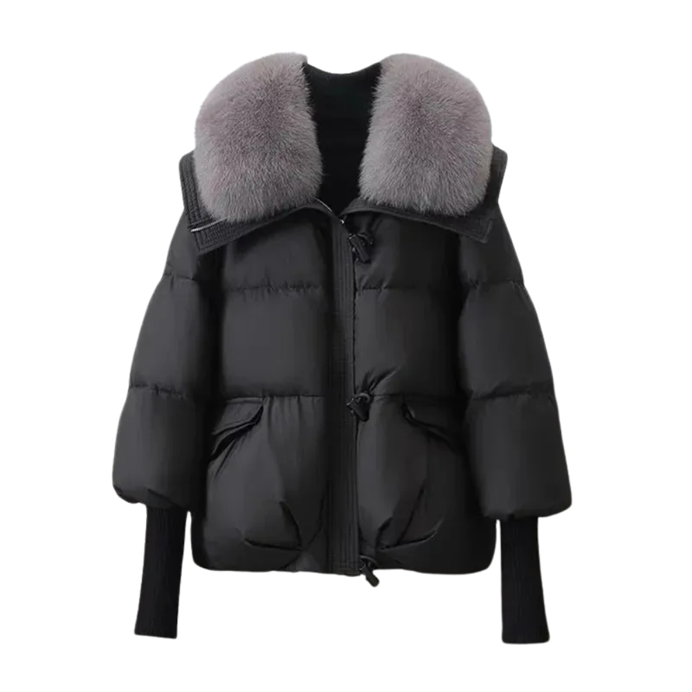 Robe d'hiver Manteau en fausse fourrure Doudoune