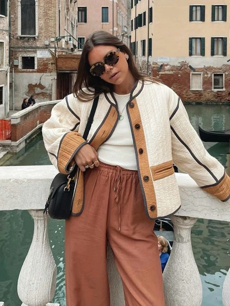 Veste patchwork unique en coton faite à la main