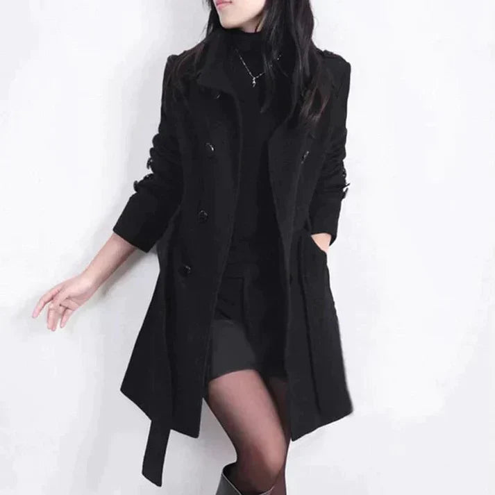 Veste femme élégante avec ceinture noir