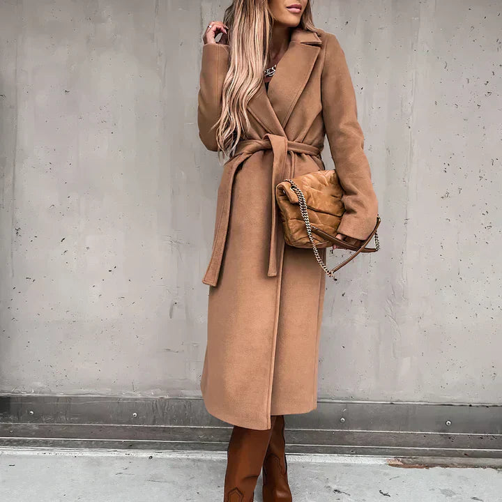 Manteau élégant pour femme en laine mélangée