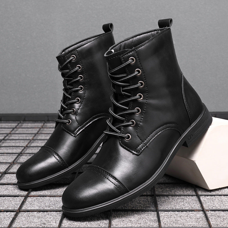 Bottes montantes pour hommes à lacets de haute qualité