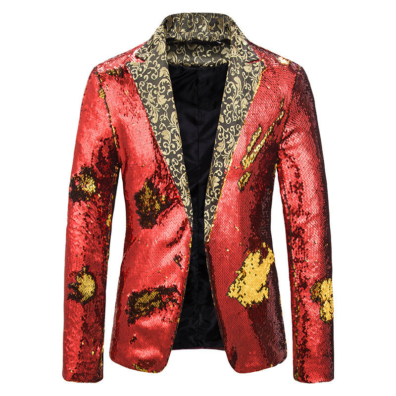 Blazer glamour pour homme à effet pailleté