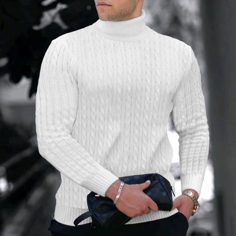Col roulé homme moderne texturé