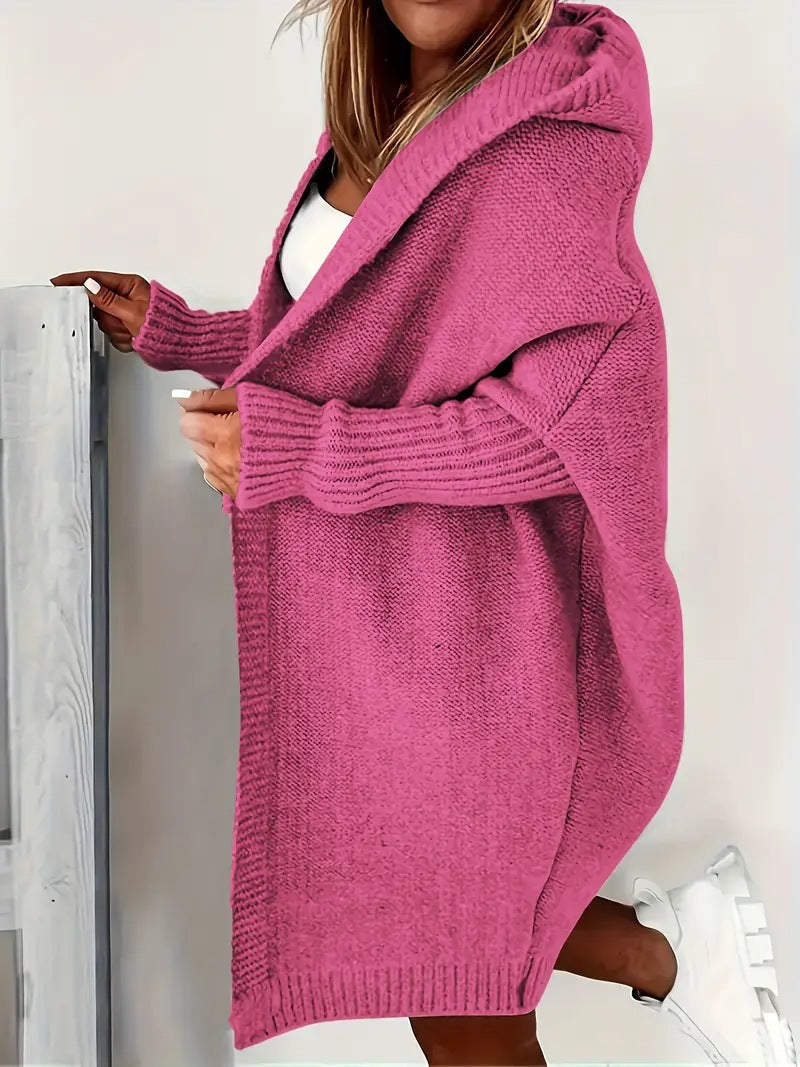 Cardigan femme capuche coupe ample