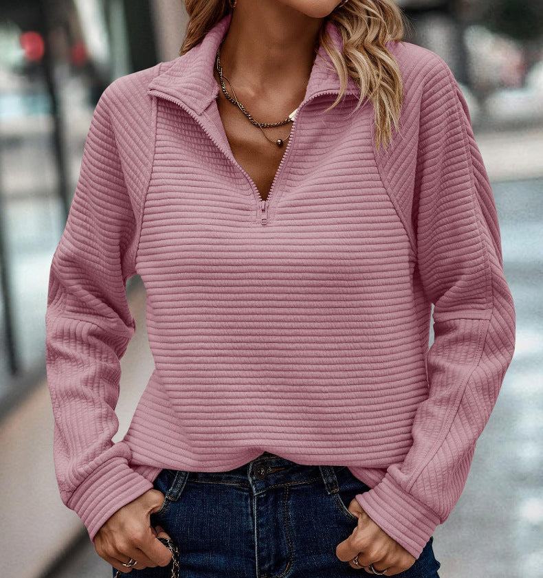 Pull-over stylé avec col zippé