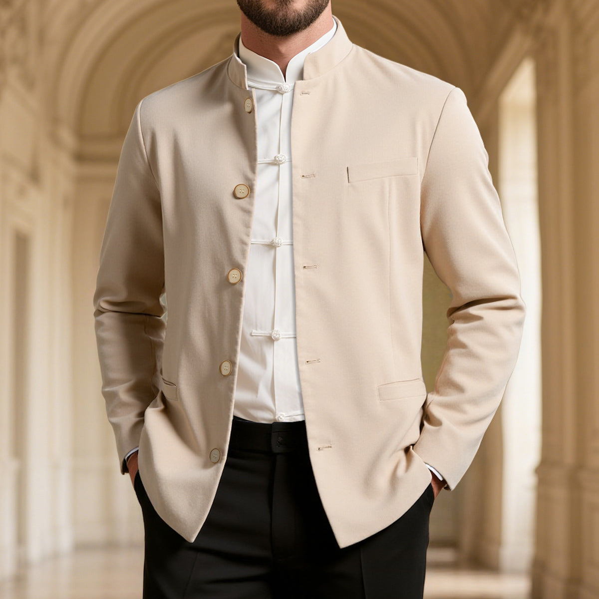 Blazer Homme Coupe Slim Moderne Élégant
