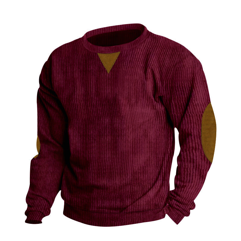 Pull homme moderne tricot motif coudières