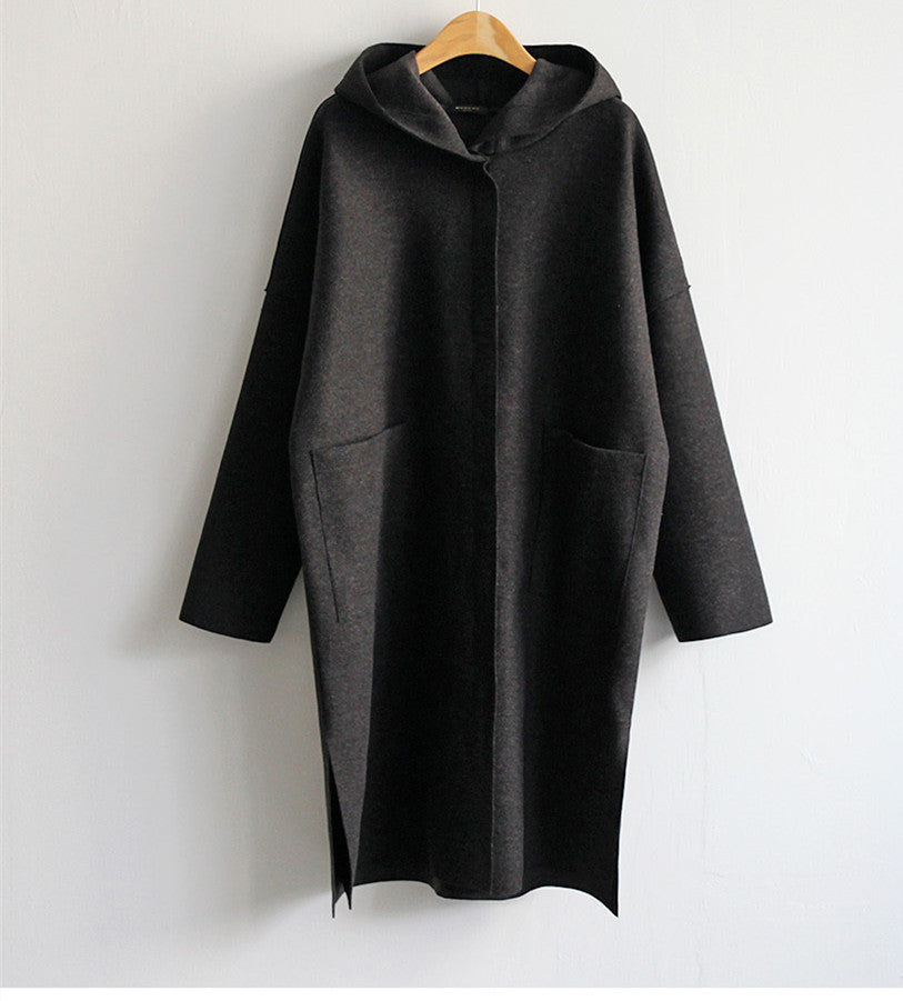 Manteau en laine élégant long pour femme