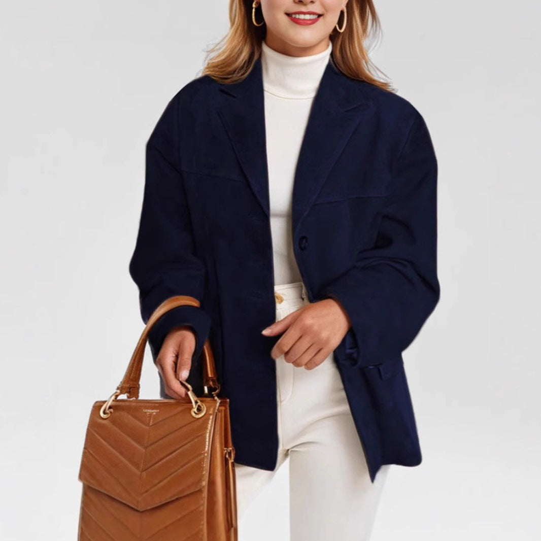 Veste en daim pour femme Style tendance