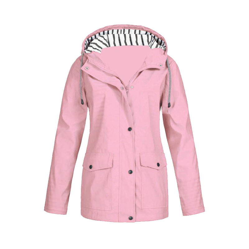 Veste femme imperméable Capuche Fermeture éclair