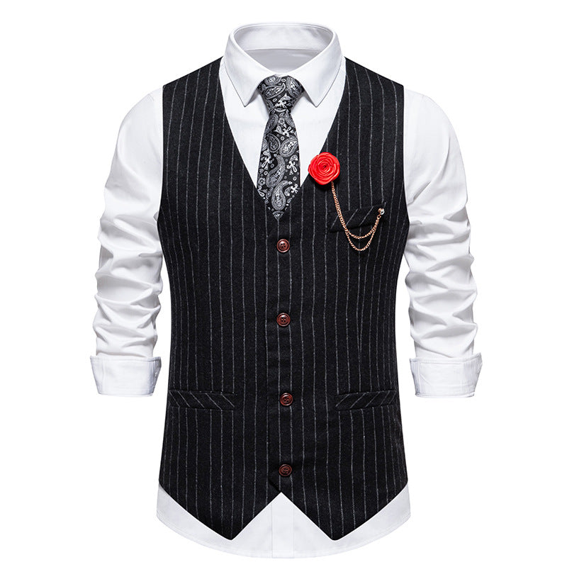 Gilet pour homme motif pied-de-poule coupe slim élégant