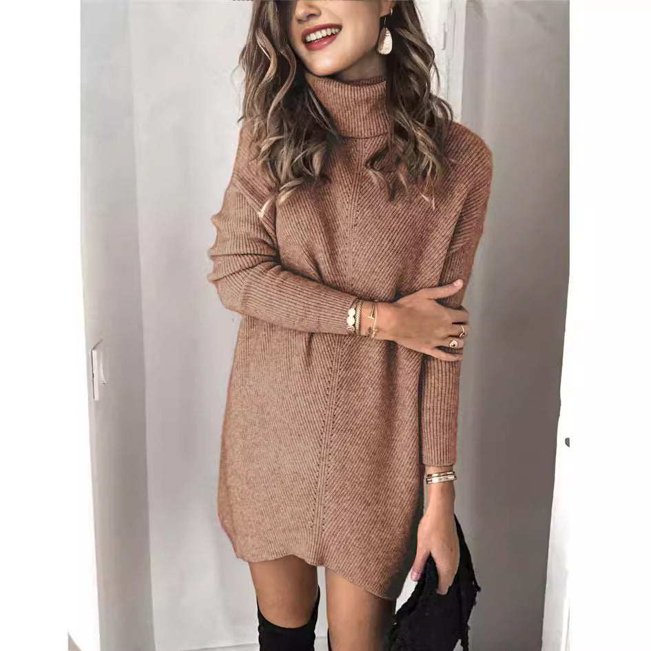 Robe tricotée femme douce grande taille