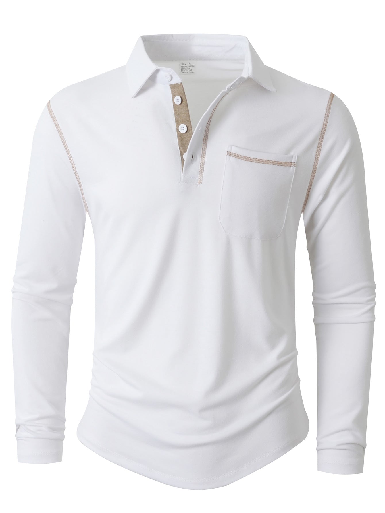 Polo-shirt homme manches longues élégant et sportif