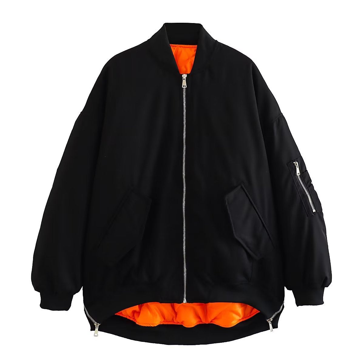 Bomber blouson femme sportif décontracté avec poches