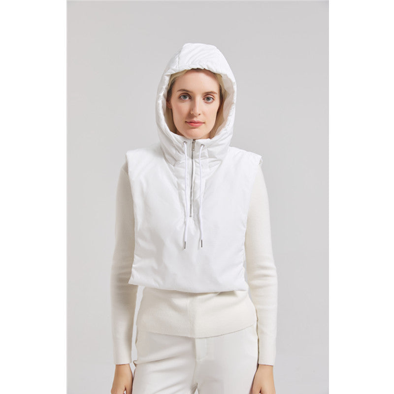 Veste à capuche pour femme Col montant Ajustable Élégant