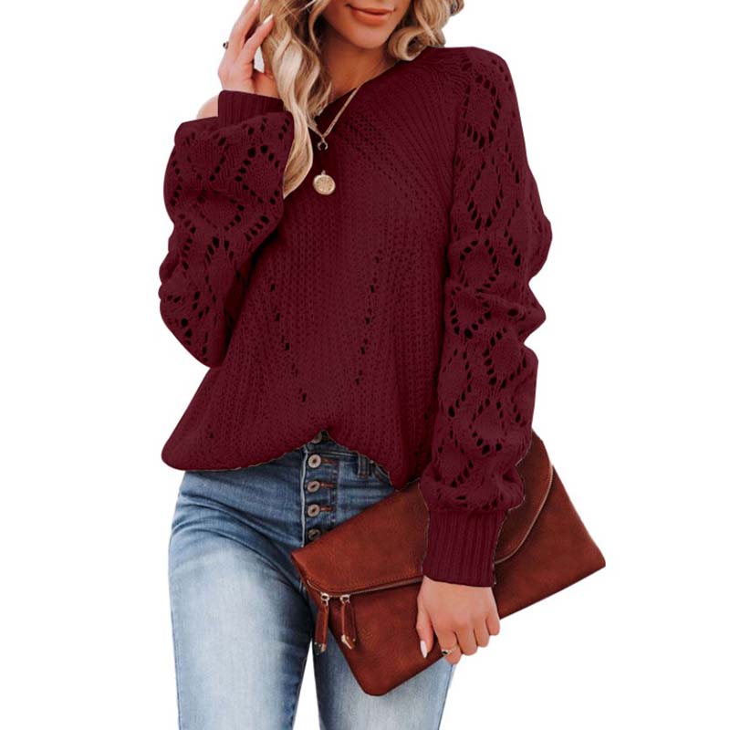 Pull élégant pour femme | Chandail en tricot ajouré
