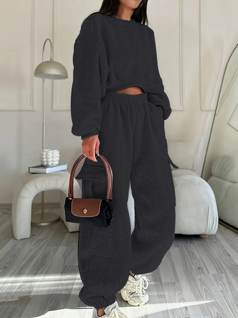 Ensemble détente femme pull oversize et pantalon de jogging