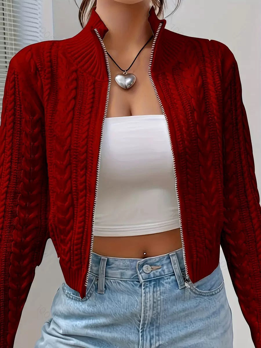 Cardigan pour femme Motif torsadé élégant Chaussures modernes pour femme