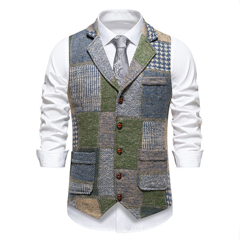 Gilet homme design patchwork moderne pratique