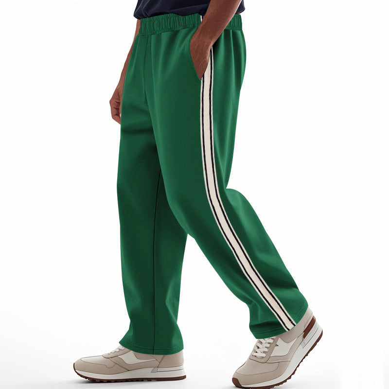 Pantalon de jogging homme sportif à rayures élastique
