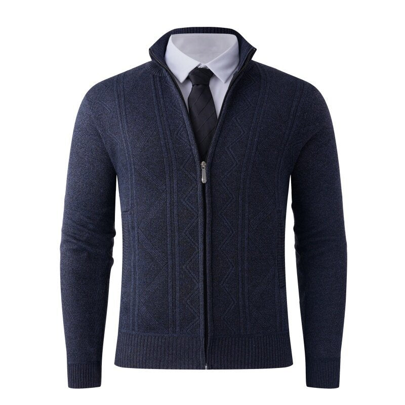 Cardigan homme moderne élégant fermeture éclair