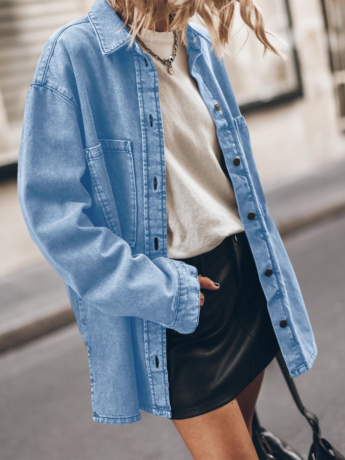 Veste en jean oversize pour femme Vêtement d'été tendance