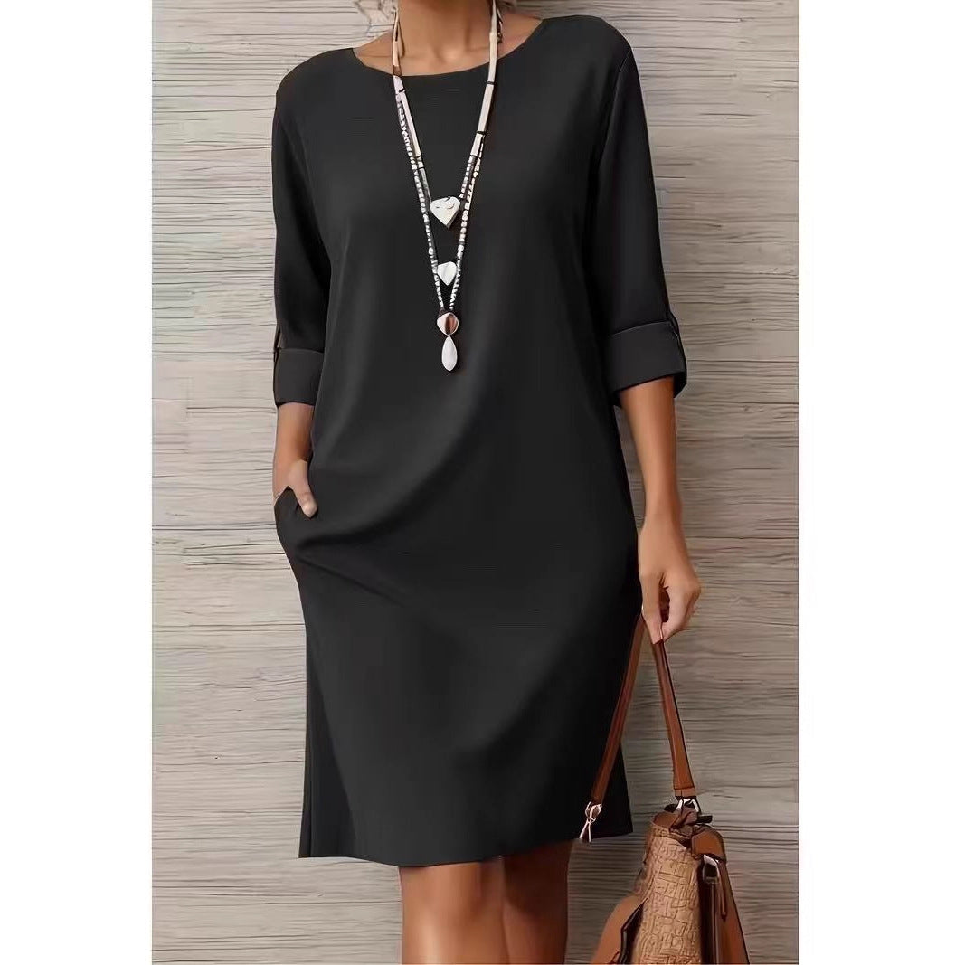 Robe fourreau élégante à manches longues
