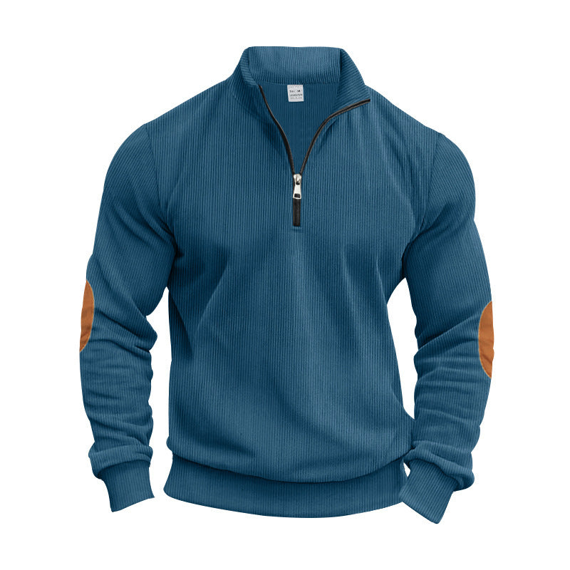 Pull en tricot pour homme, moderne, à fermeture éclair, look élégant