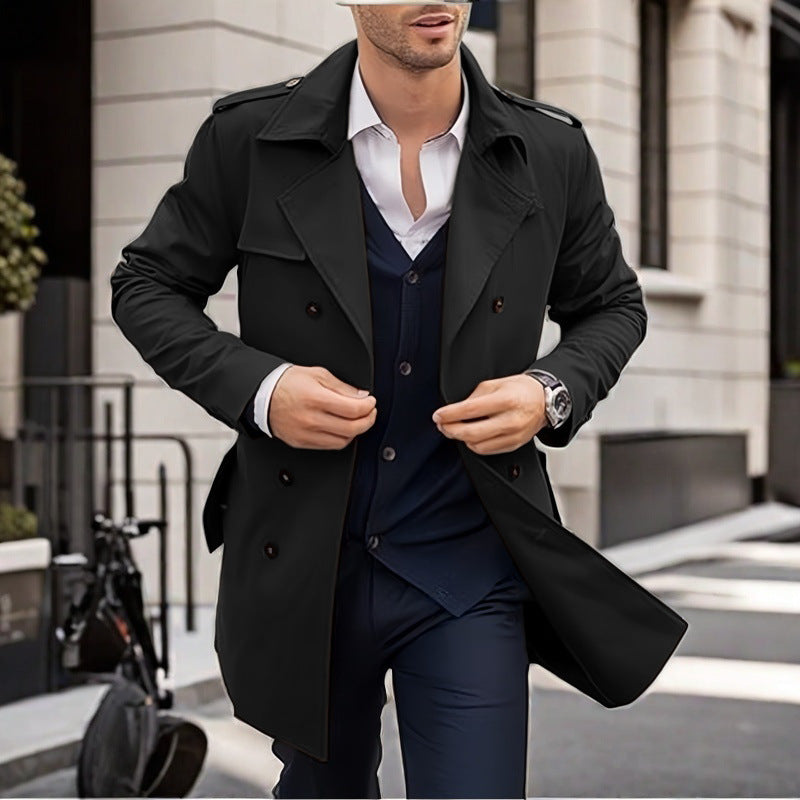 Trench-coat classique homme avec poches