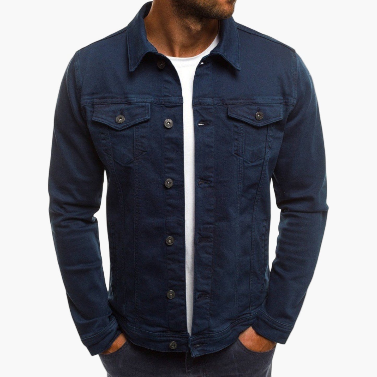 Veste en jean ajustée à la mode - Look quotidien élégant