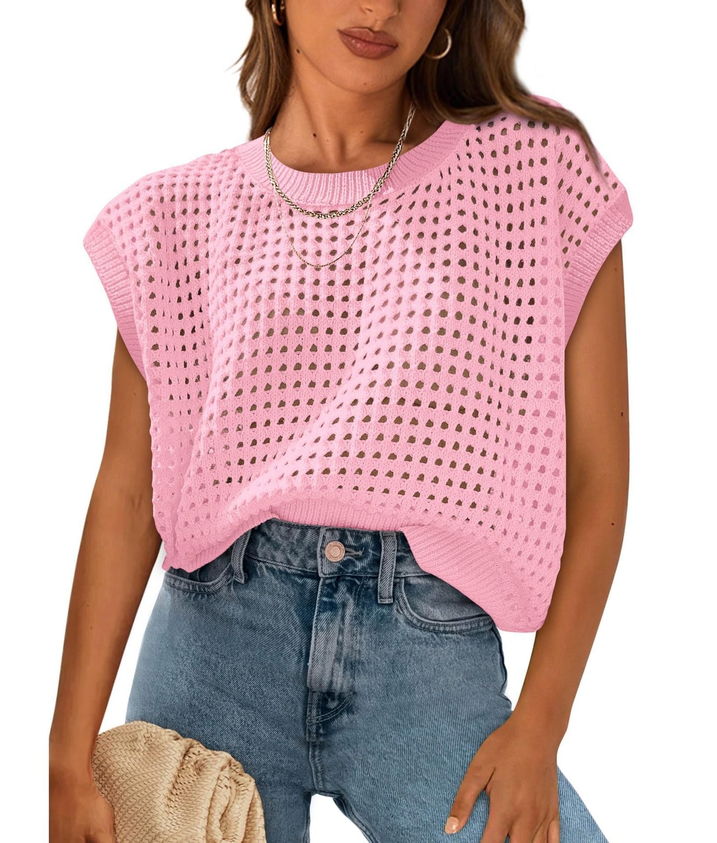Haut tricoté femme, ajouré, aéré et tendance