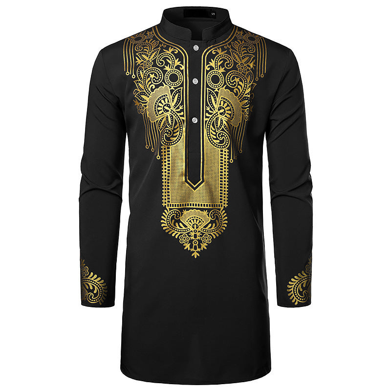 Chemise homme style ethnique manches longues
