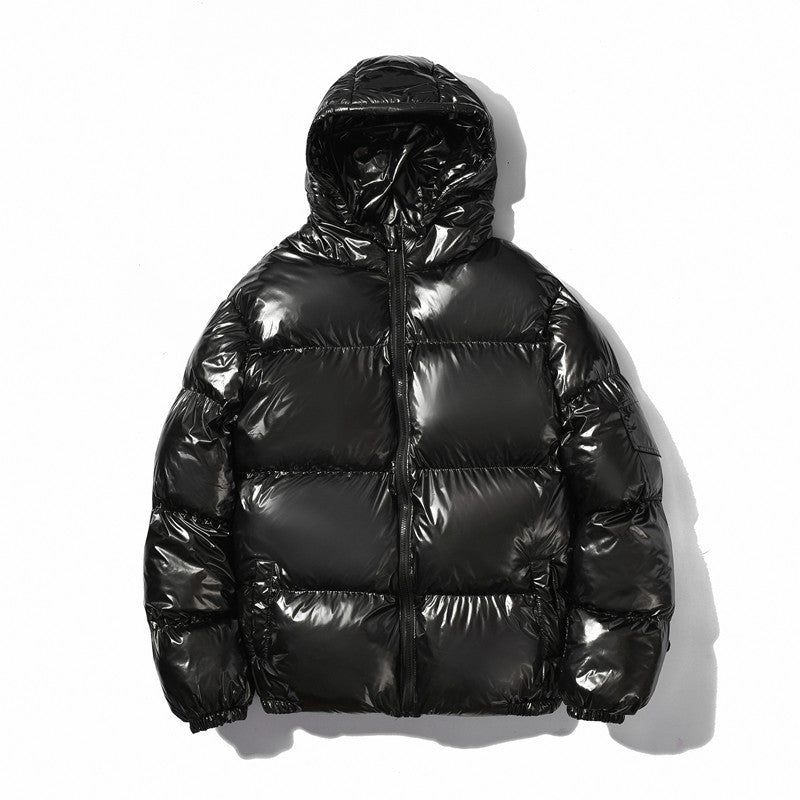 Doudoune oversize argent métallisé
