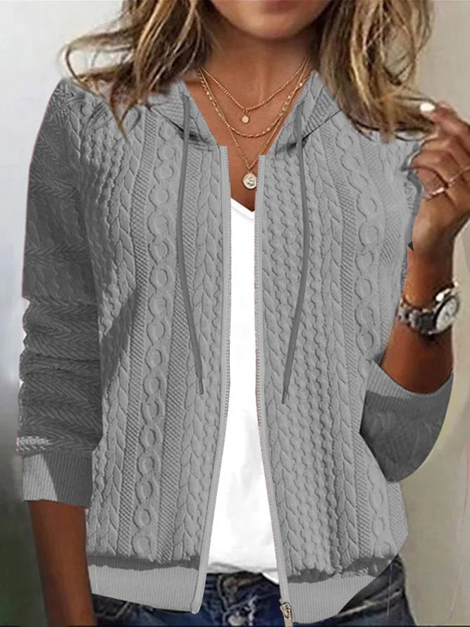 Gilet pour femme en maille torsadée qualité douce