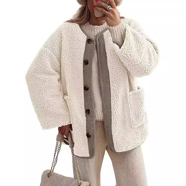 Veste teddy femme en peluche douce