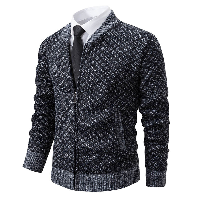 Gilet Homme Moderne Fermeture Éclair Structuré Élégant