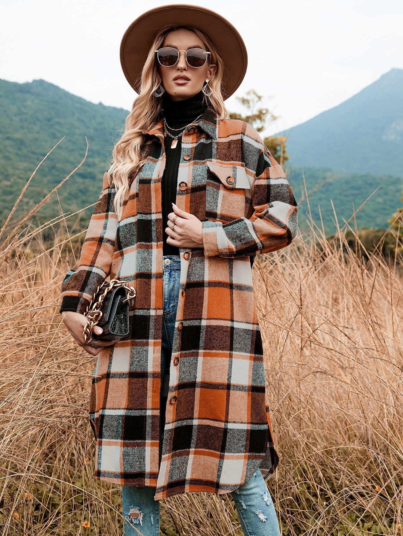 Robe en flanelle pour femme à motif écossais, idéale pour l'hiver