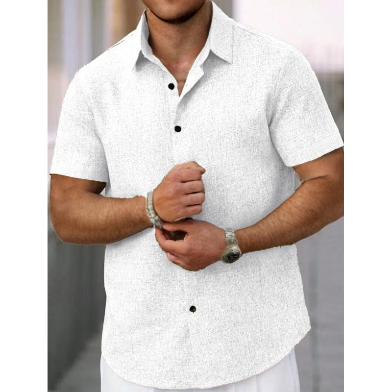 Chemise homme à manches courtes texturée design moderne