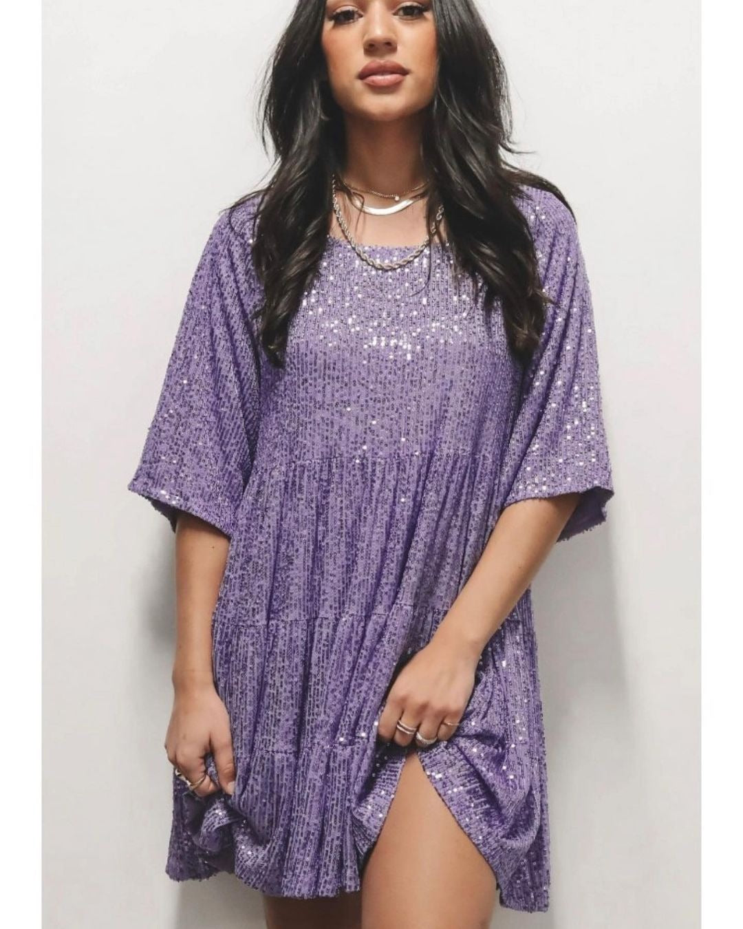 Robe de soirée pailletée pour femme