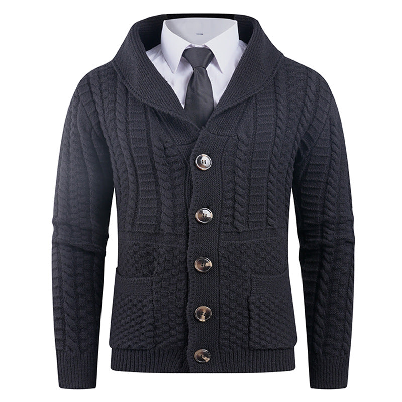 Cardigan homme moderne col châle pratique