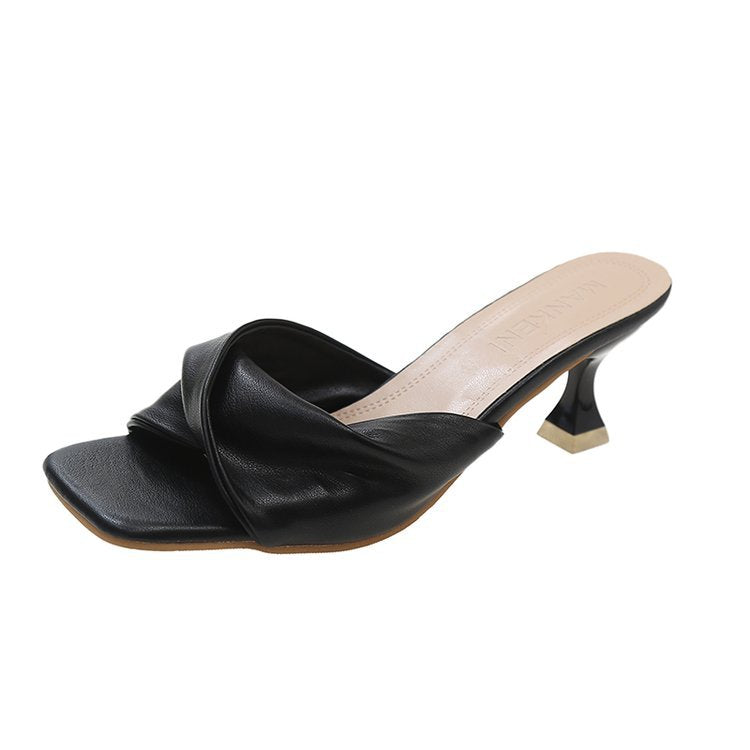Mules Femme Élégantes Confort Talon Chaussures