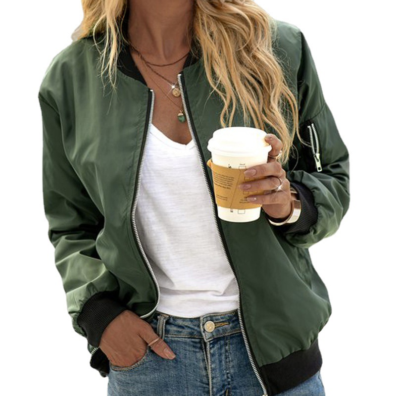 Blouson court zippé pour femme