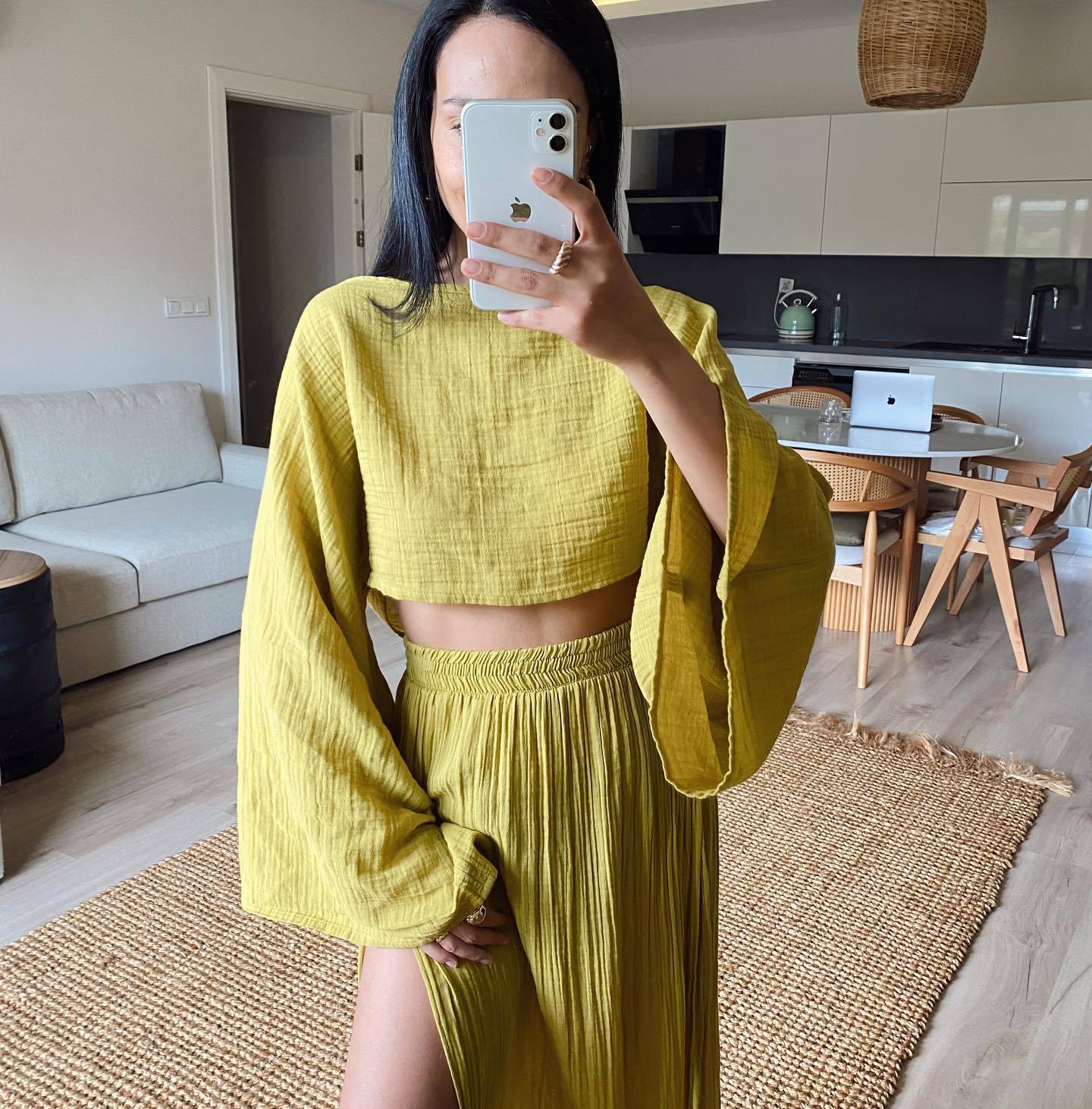 Ensemble d'été femme Crop Top Mini-jupe