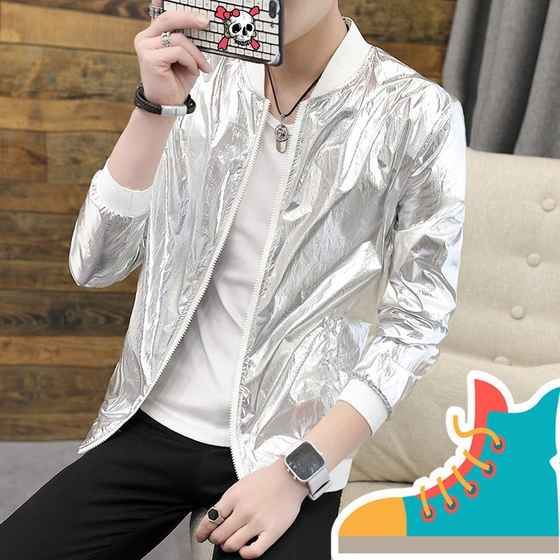 Blouson bombardier homme style moderne brillant