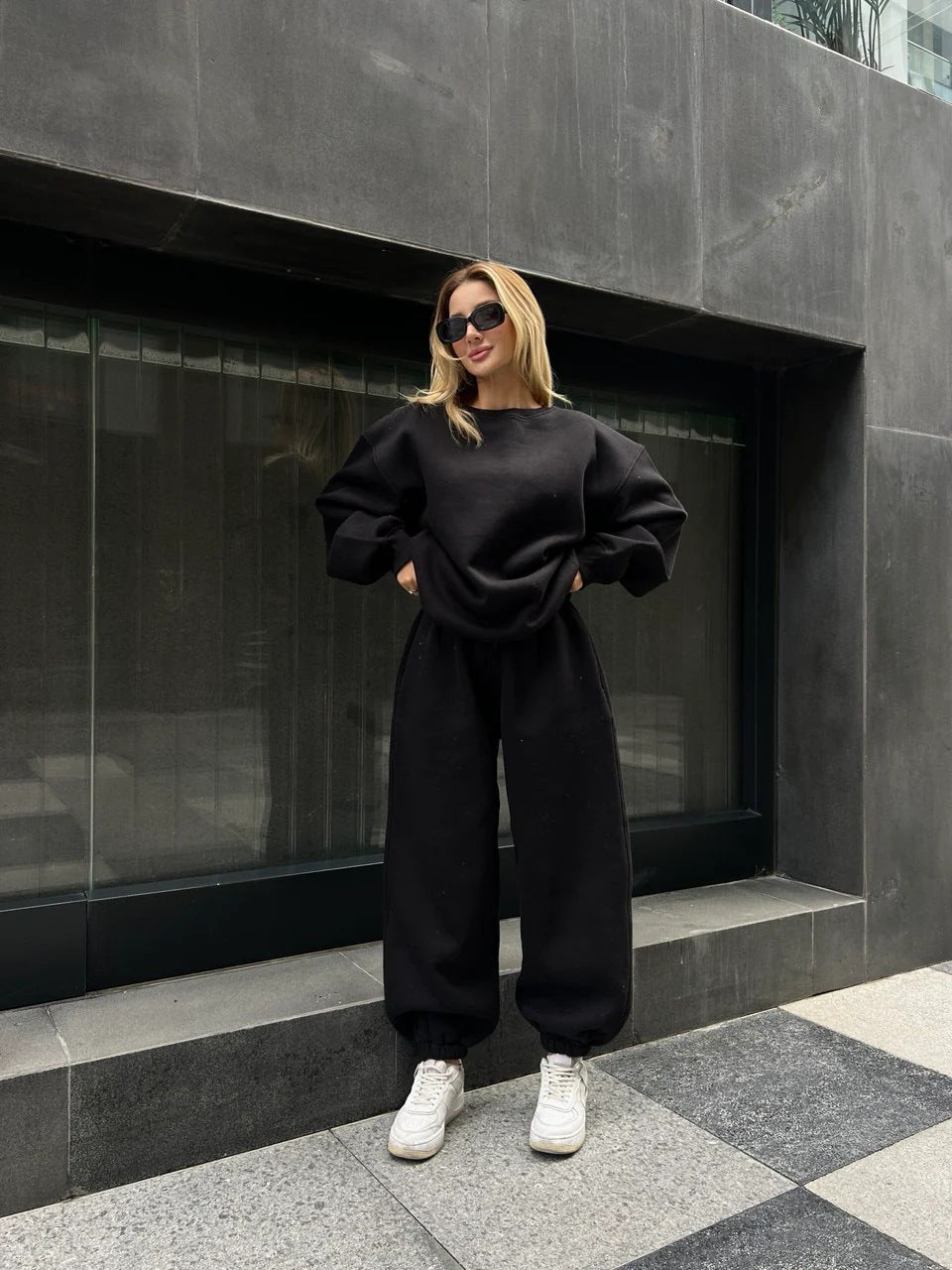 Ensemble Homewear Oversize Femme Confortable Élastique