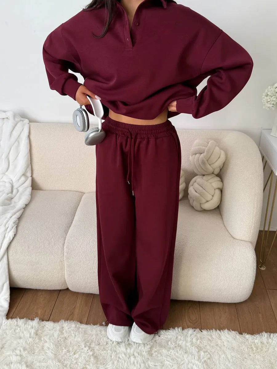 Ensemble de polo léger et pantalon confortable pour femme