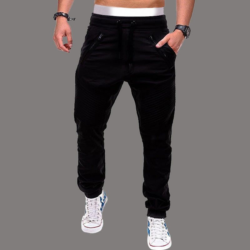 Pantalon de jogging homme Sportif Élastique Avec poches zippées